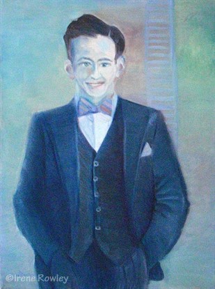 oil painting of young man dressed up