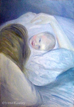 oil painting of Ingrid and Nicholas